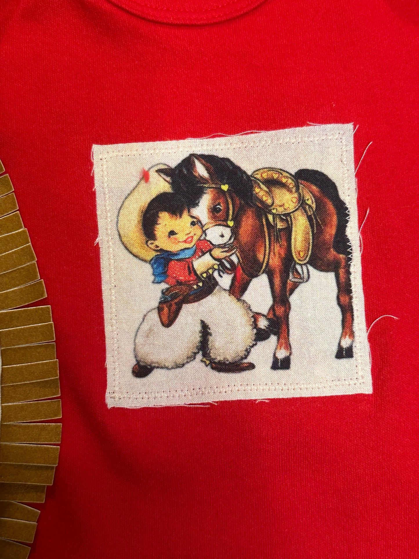 Vintage Cowboys on White Buckaroo Baby Bibs Gift Set #1, 0-3 mons.