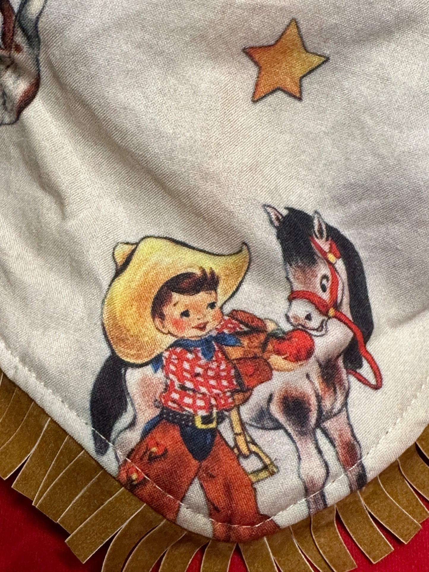 Vintage Cowboys on White Buckaroo Baby Bibs Gift Set #1, 0-3 mons.