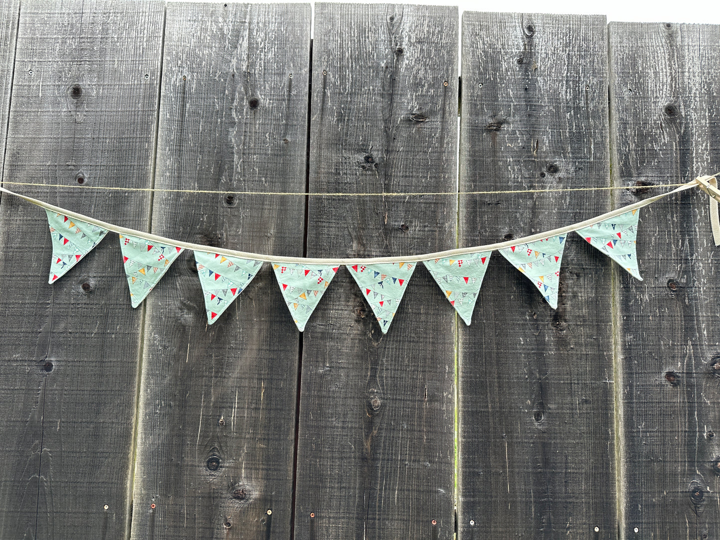 Cheerful Blue Flag Print Bunting, 6 ft.