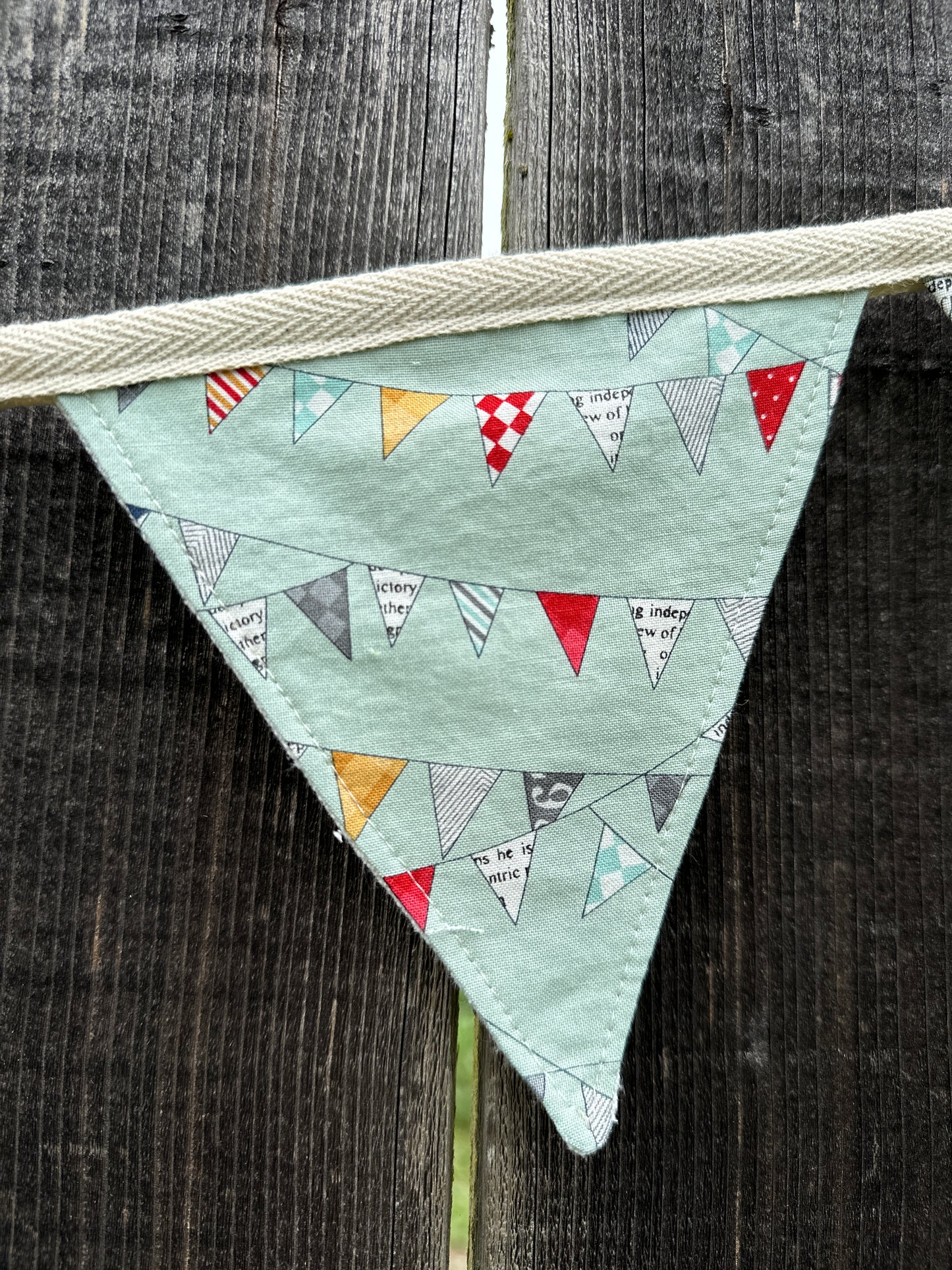 Cheerful Blue Flag Print Bunting, 6 ft.