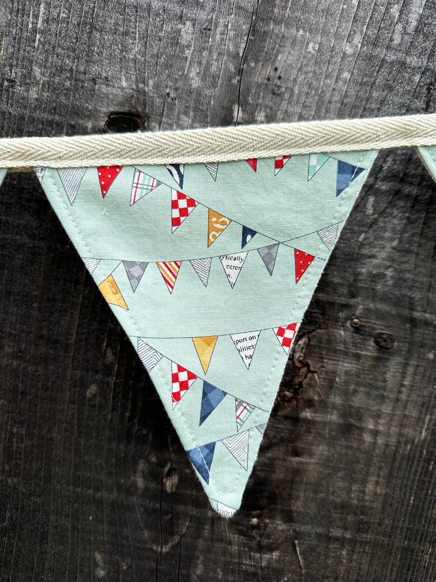 Cheerful Blue Flag Print Bunting, 6 ft.