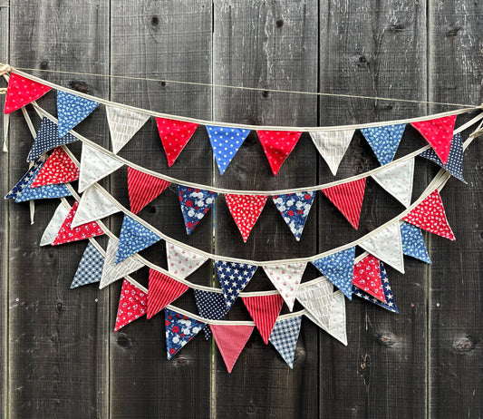 Patriotic Bunting Garland, 6 ft., 6 Pattern Options!