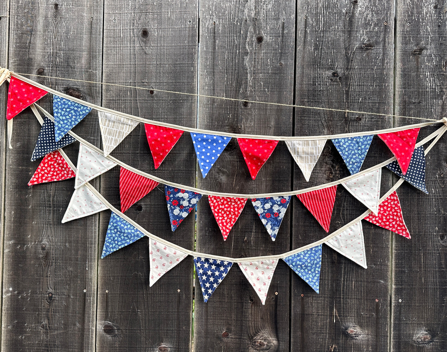 Patriotic Bunting Garland, 6 ft., 6 Pattern Options!