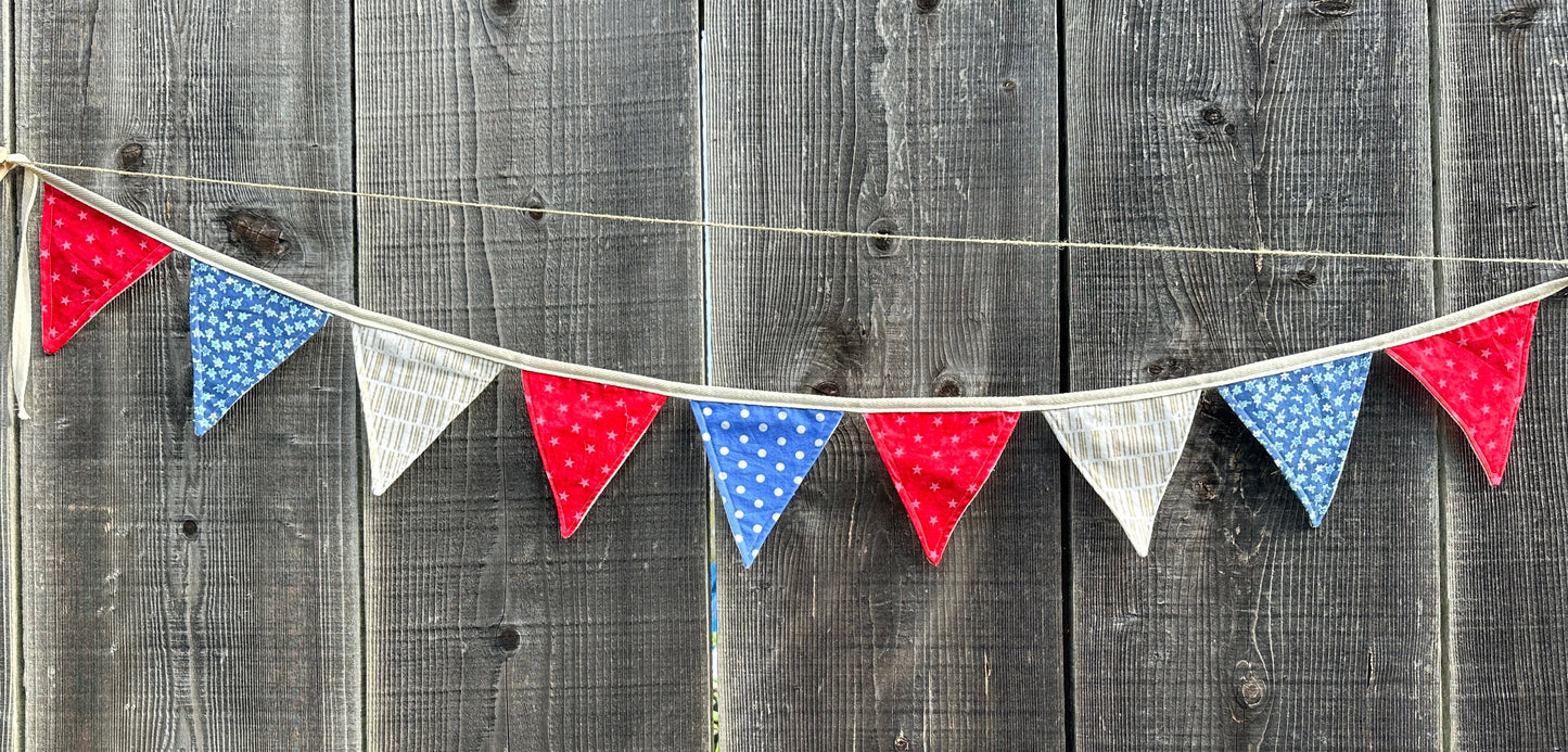 Patriotic Bunting Garland, 6 ft., 6 Pattern Options!