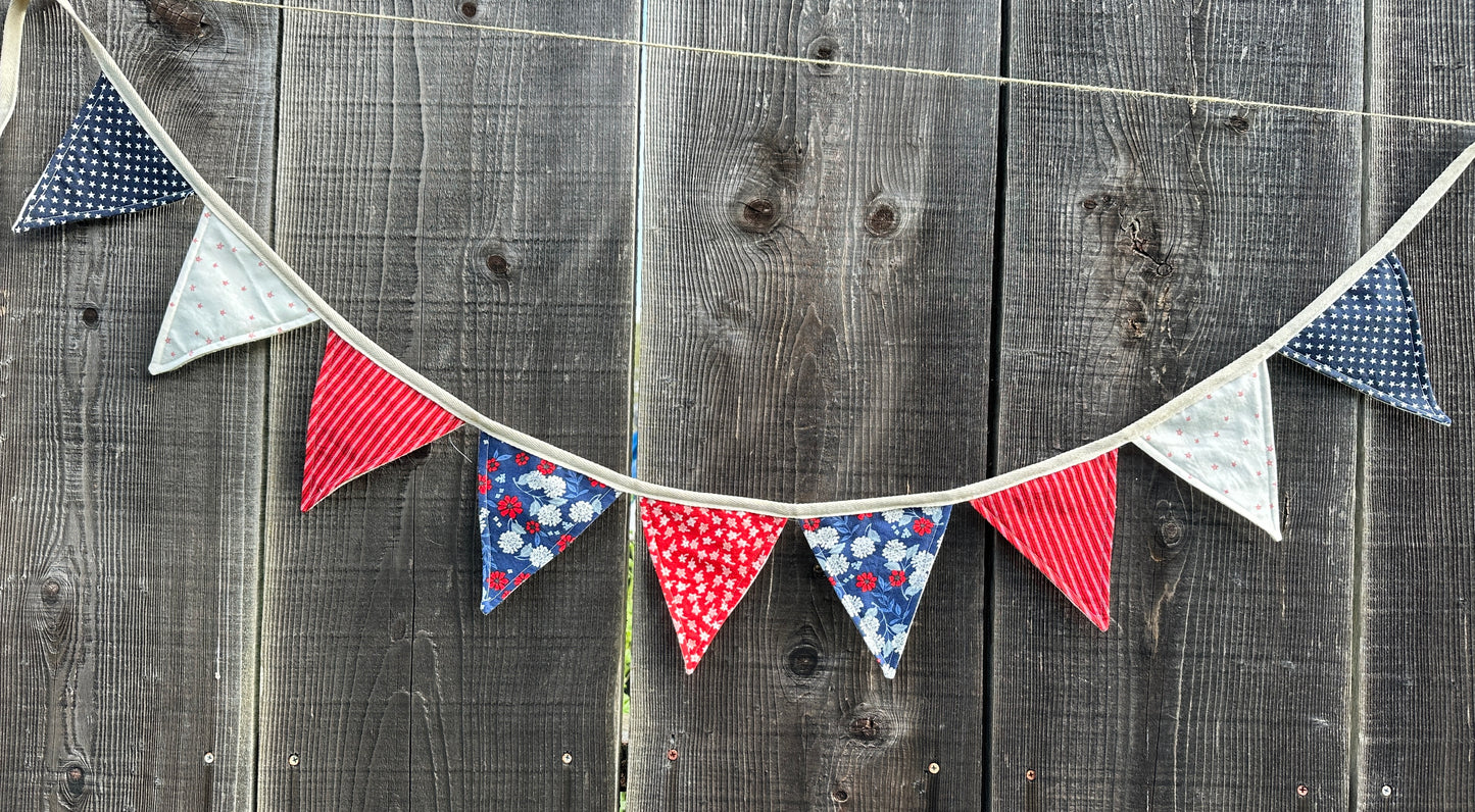 Patriotic Bunting Garland, 6 ft., 6 Pattern Options!