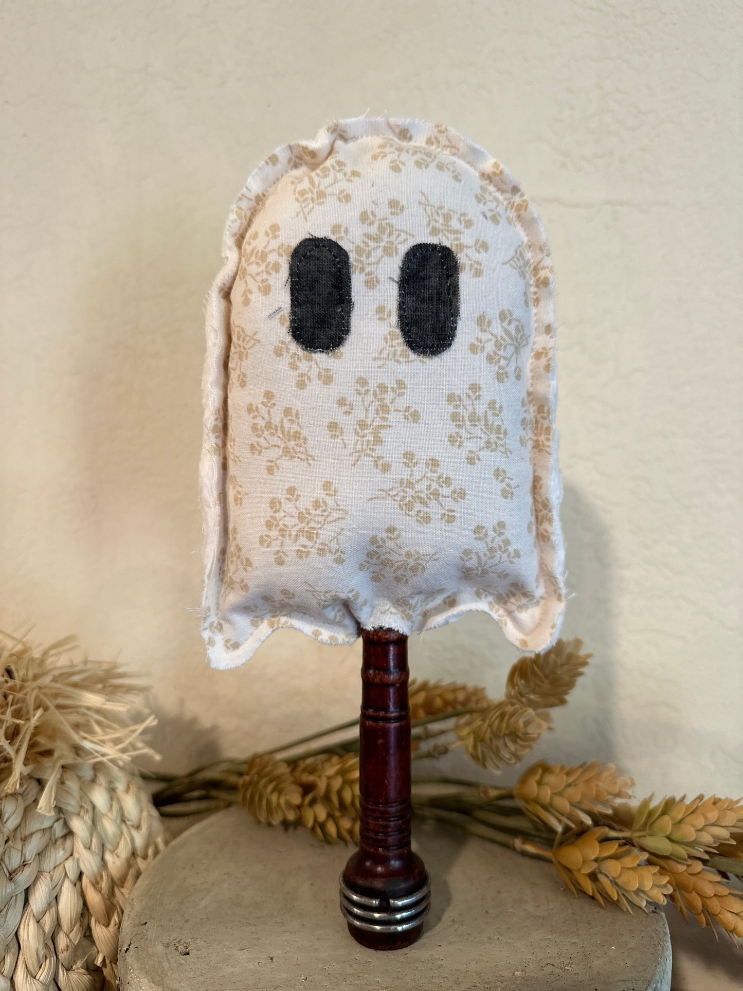 Friendly Ghost on Vintage Dowel