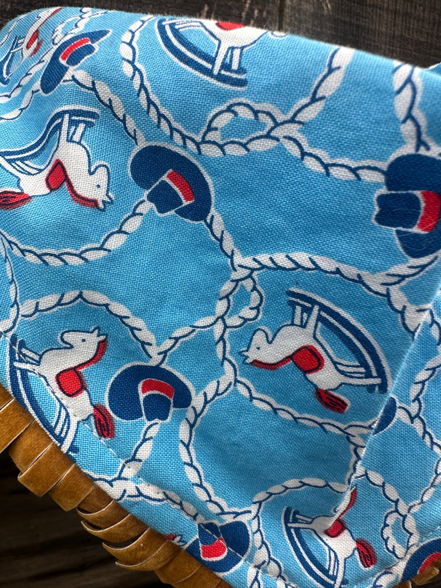 Blue Rocking Horses Buckaroo Baby Bib