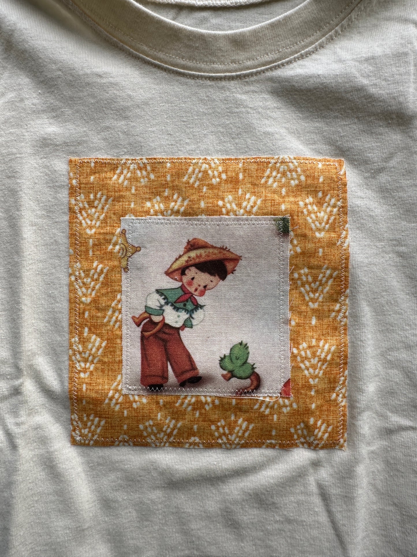 Vintage Cowboy on Teepees Tee, Size 5T