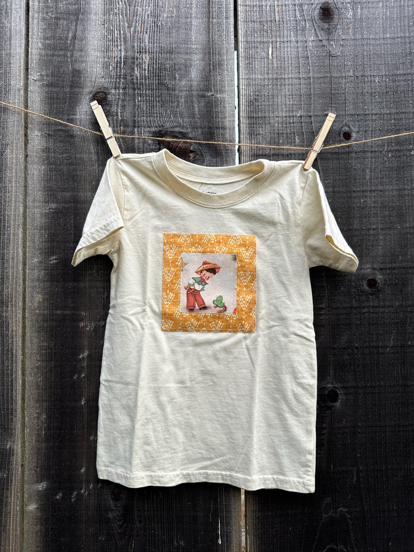 Vintage Cowboy on Teepees Tee, Size 5T