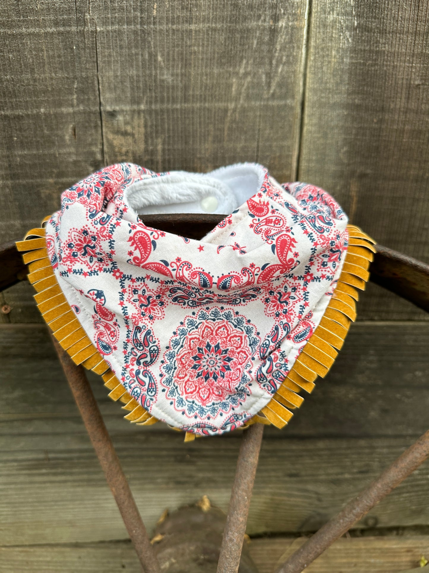 Red, White & Blue Bandana Buckaroo Baby Bib