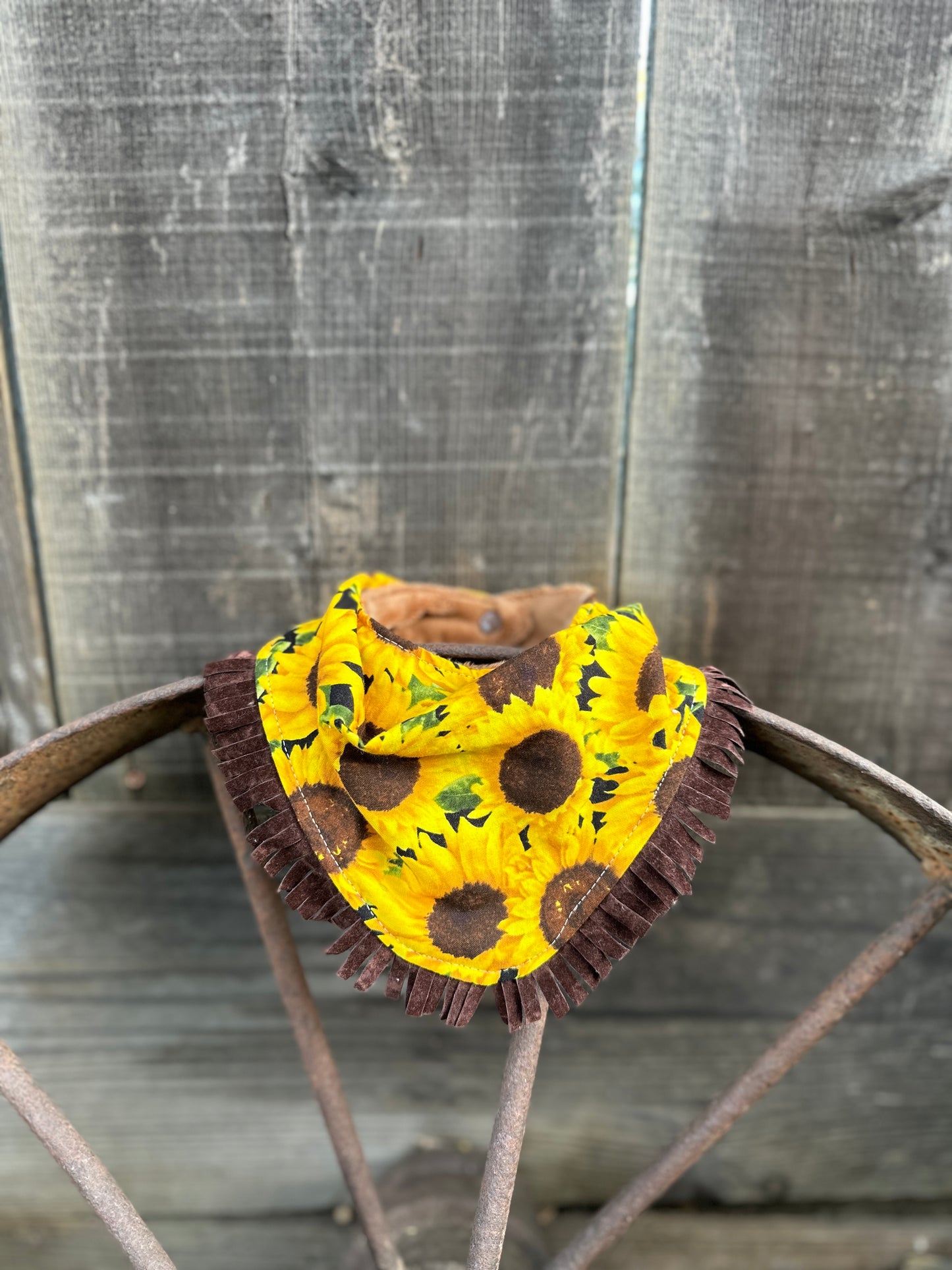 Sunflower Bib & Burp Cloth Set