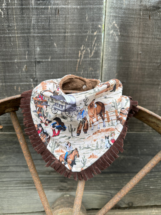 Cowgirl Scenes Buckaroo Baby Bibs Bandana Bib