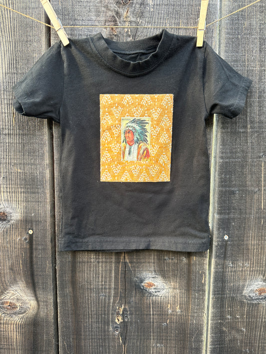 Native American Chief on Orange Tepees, Size 3T