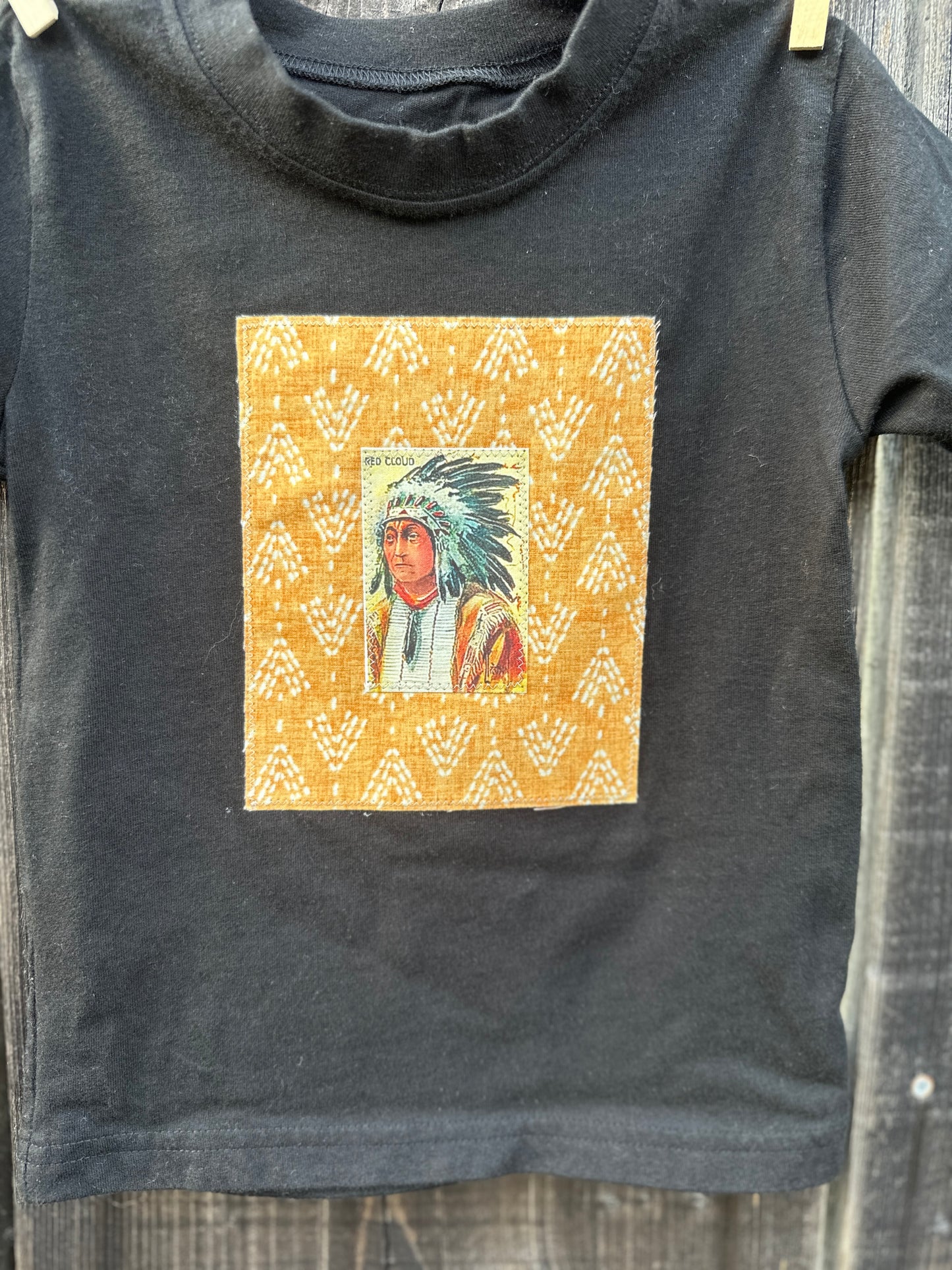 Native American Chief on Orange Tepees, 3T