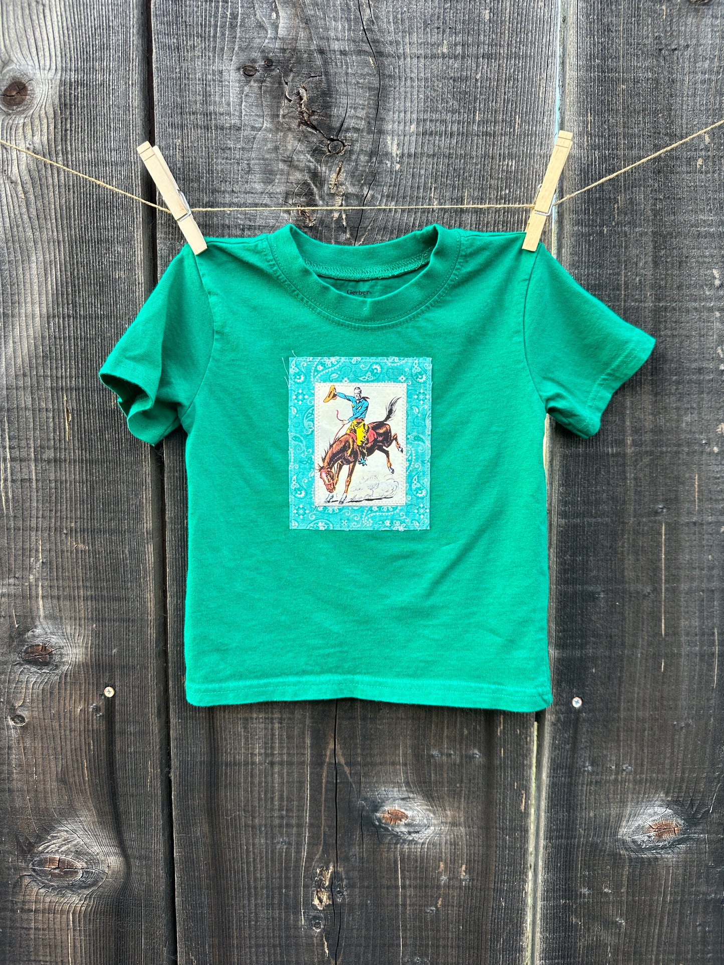 Buckin' Bronc on Turquoise and Green, 2T