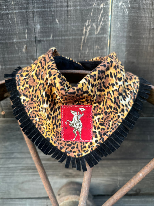 Leopard Print and a Cowboy Show Buckaroo Baby Bib