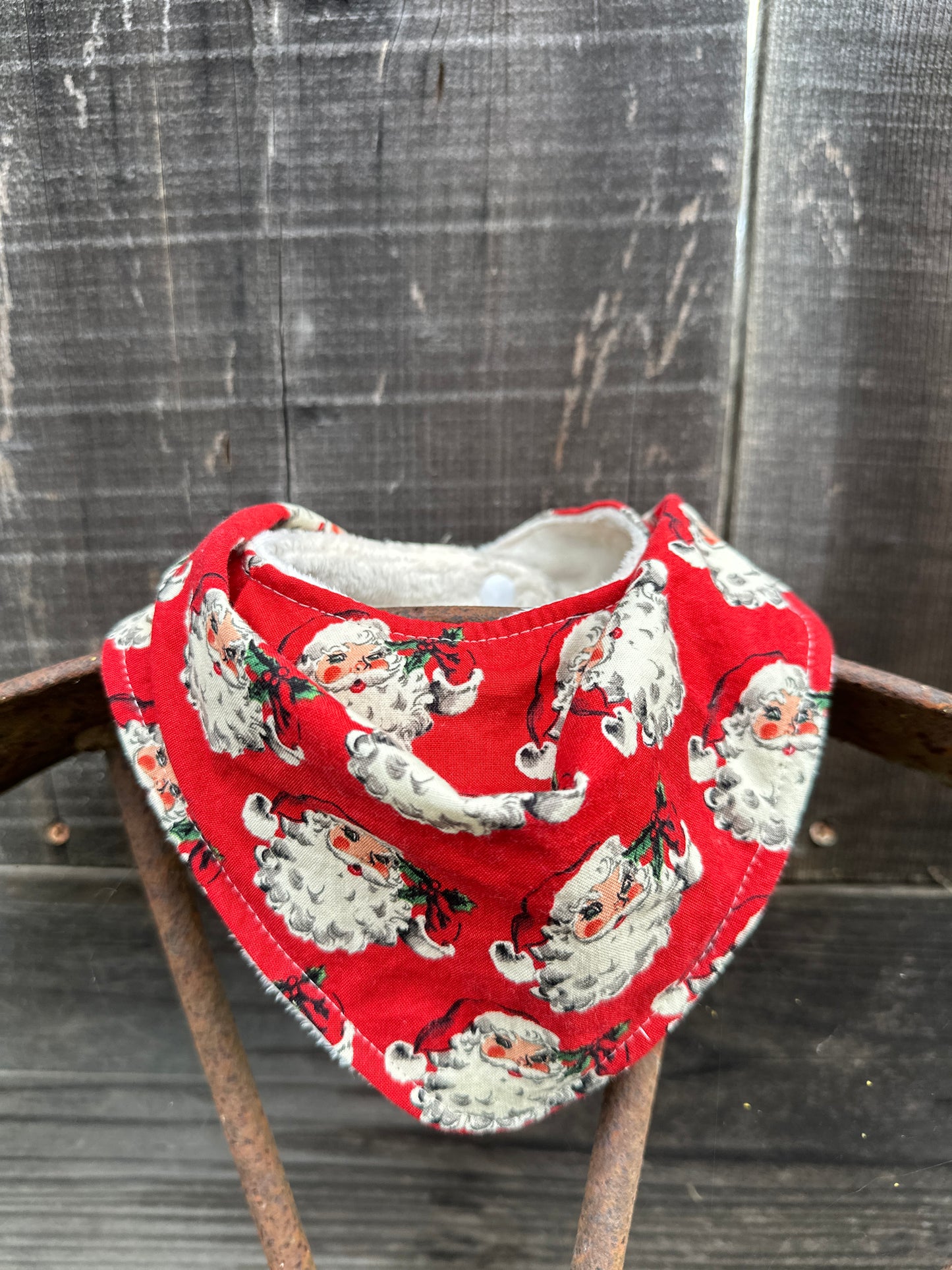 Vintage Santa Buckaroo Baby Bib