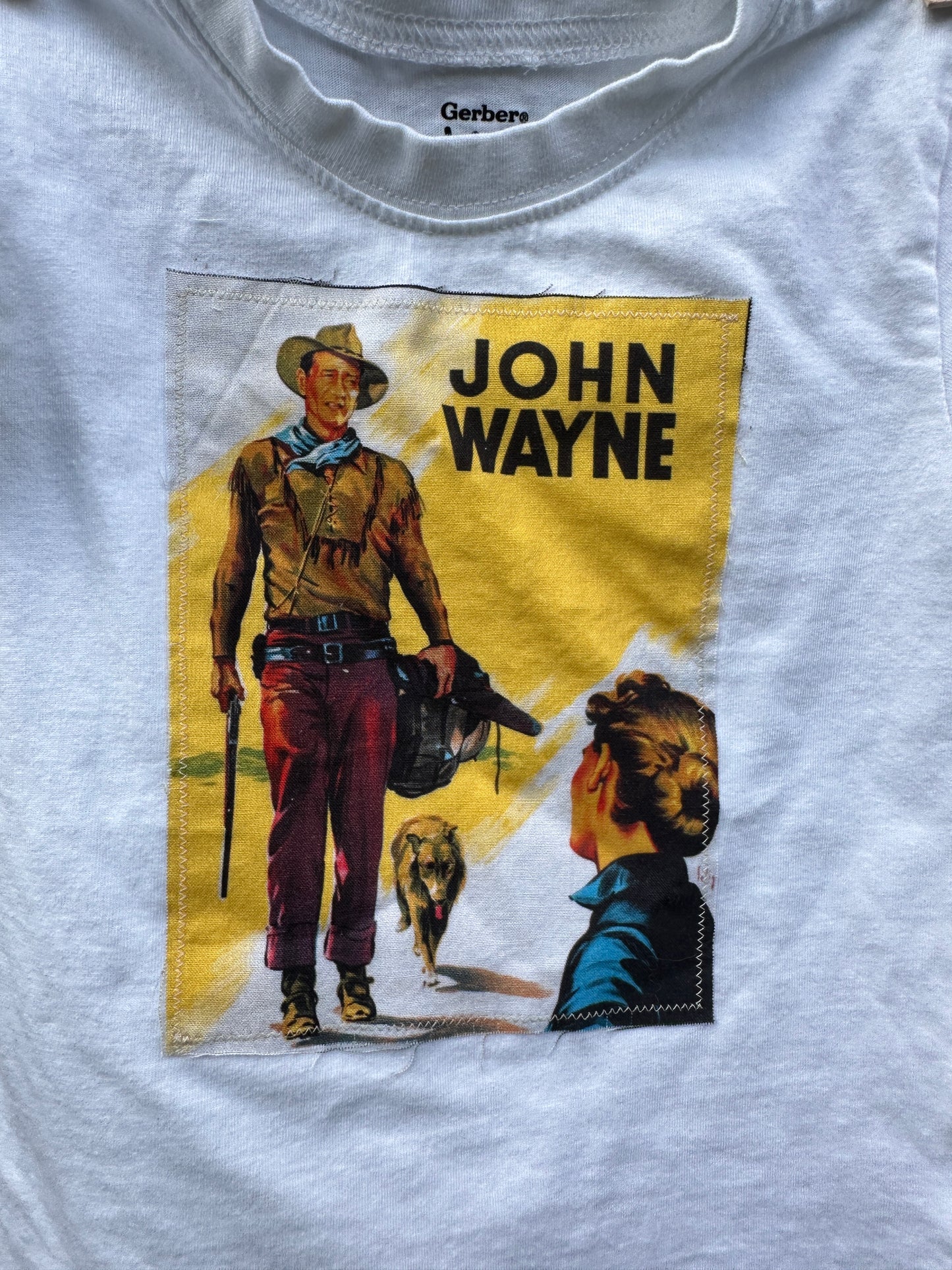 John Wayne in Big Jake White Tee, Size 2T