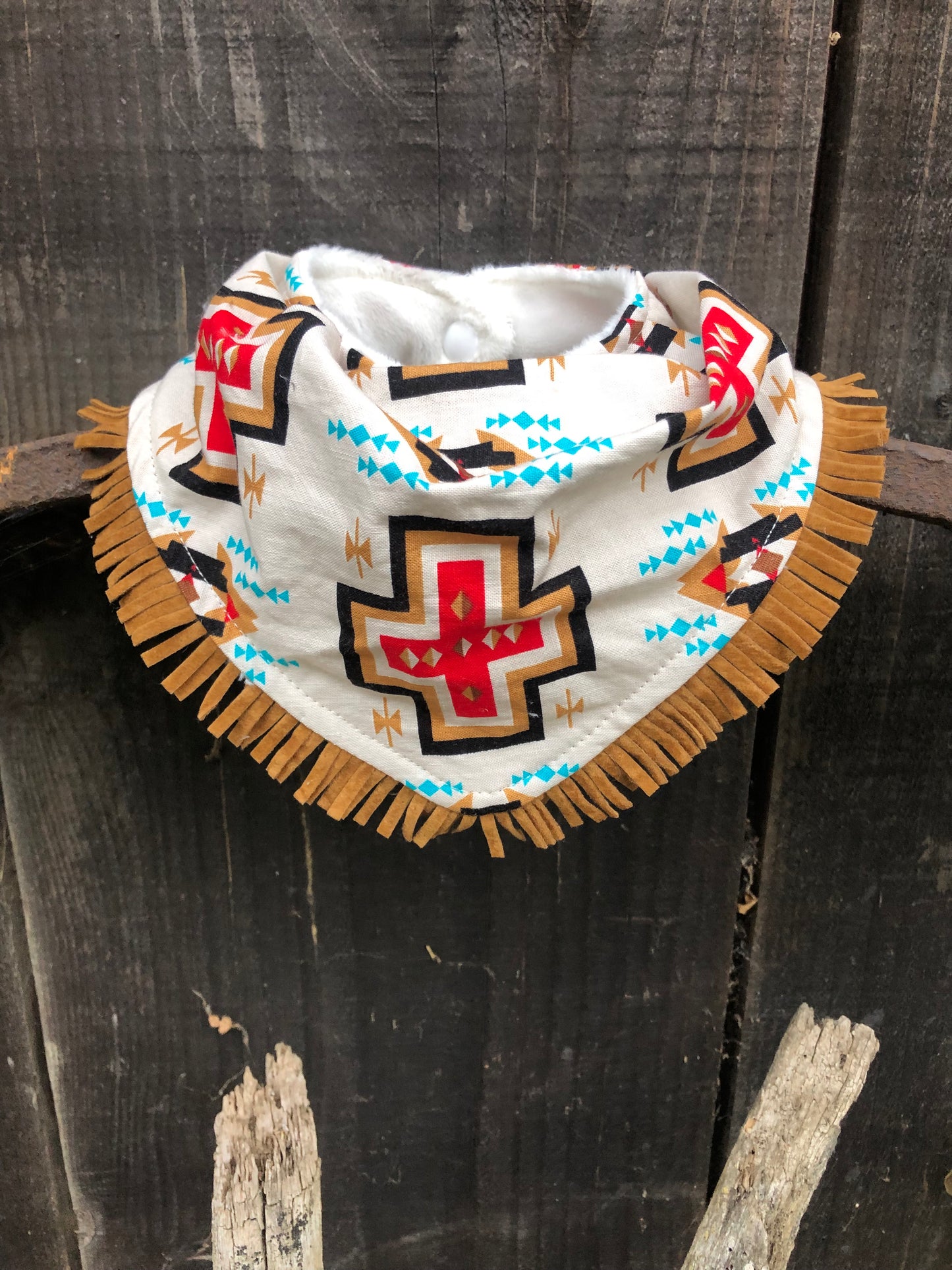 Cross Native Southwestern Buckaroo Baby Bib