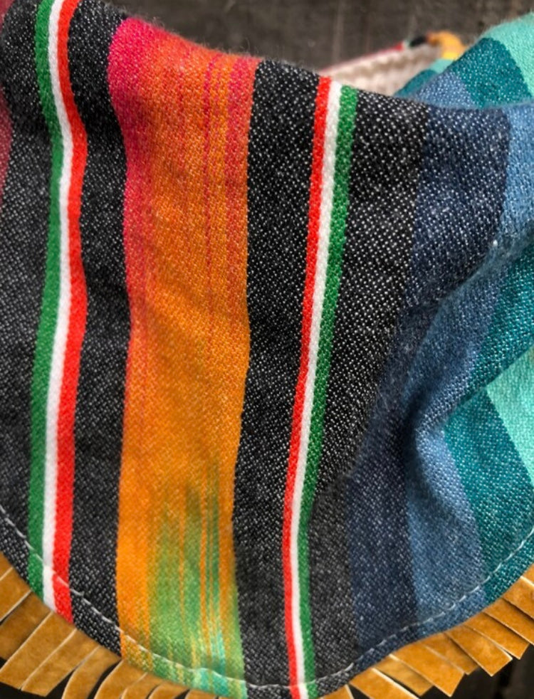 Classic Multi-Colored Serape Bandana Bib